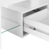 TV Stand, Console, Media Entertainment Center, Storage Cabinet, Glossy Contemporary & Modern - White - Image 8