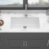 Kitchen Sink Workstation Undermount Sink, Granite Composite, 30" X 19" - White - Image 4