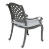Indoor Outdoor Aluminum Dining Chair With Cushion - Golden Gauze - Image 3