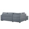Sleeper Sectional Sofa, L-Shape Corner Couch Sofa - Bed With Storage Ottoman & Hidden Arm Storage & USB Charge For Living Room Apartment - Dark Gray - Image 20