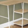 Computer Desk, Home Office, Corner, Storage Shelves, L-Shape, Work, Laptop, Contemporary, Modern - Natural - Image 2