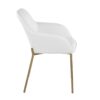 Daniella - Contemporary Dining Chair (Set of 2) - Gold / White - Image 3