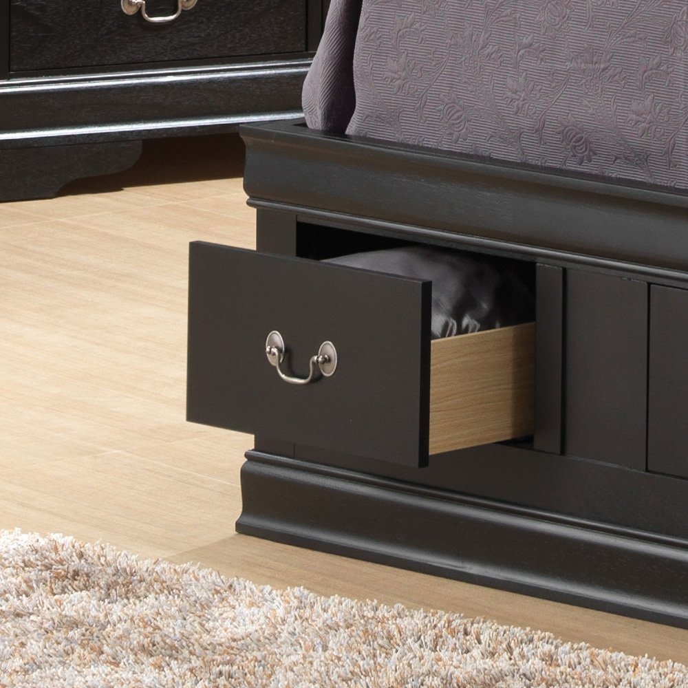 Louis Phillipe - Twin Storage Bed - Black - Image 4