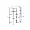 5 Tier Tempered Glass Side Table, Stainless Steel Frame End Table For Living Room, Bedroom - Black - Image 3