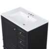 30" Bathroom Vanity With Sink, 1 Door With Shelf And 3 Drawers, Soft Close Door - Black - Image 22