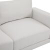 Modern Square Arm Sofa With Soft Fabric Upholstery, Deep Cushions, Sturdy Wooden Legs - White - Image 14