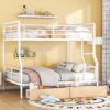 Full Long Over Queen Bunk Bed With 2 Drawers - White - Image 11