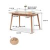 Round Corner Diagonal Leg Telescopic Table For 6-8 People To Meet Dining Table - Light Natural - Image 3