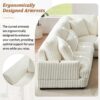 Oversized Sectional Sofa U - Shaped Sofa Couch Modern Sofa Upholstered In Soft Corduroy With A Chaise Lounge For Living Room - Beige - Image 6