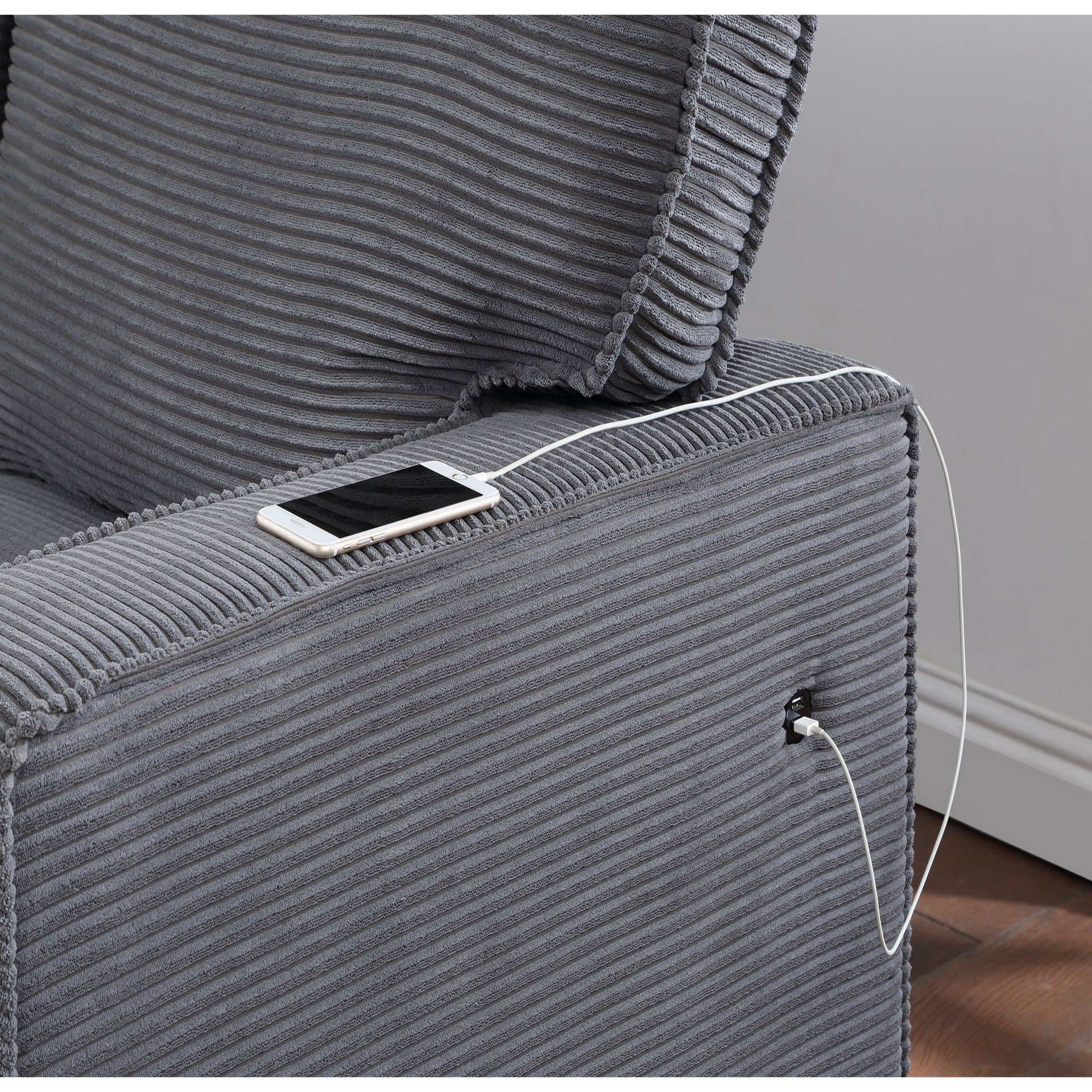 Territory - Pull Out Sofa Bed With Design - Dark Gray - Image 10