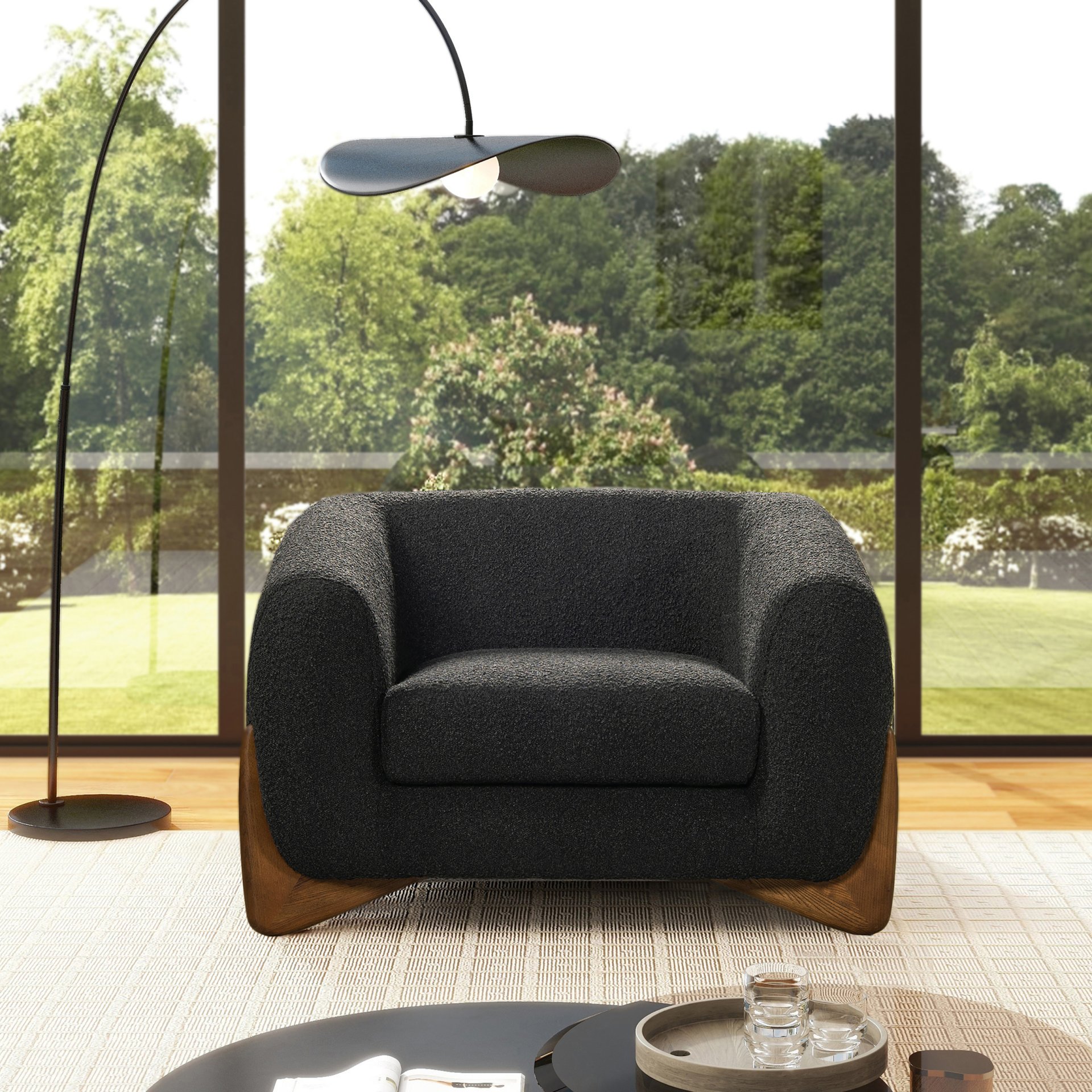 Alpine - Sherpa Arm Chair - Ebony Black - Image 2