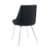 Modern Velvet Dining Chair With Chrome Metal Legs For Home And Office (Set of 4) - Black - Image 12