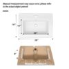 Rectangular Single Vanity Top With 1 Faucet Hole And Overflow, 28 X 19" - White - Image 3