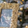 Vintage Photo Frame With Flower Design - Gold / Black - Image 6