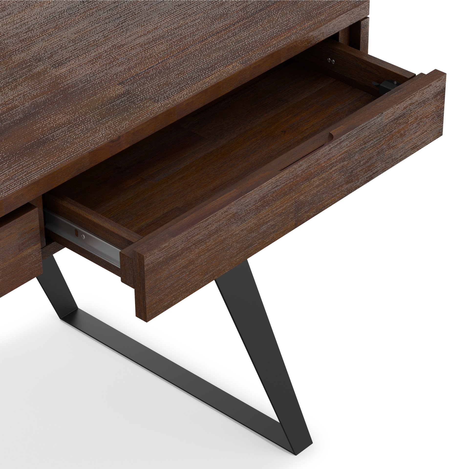 Lowry - Large Desk - Distressed Charcoal Brown - Image 4