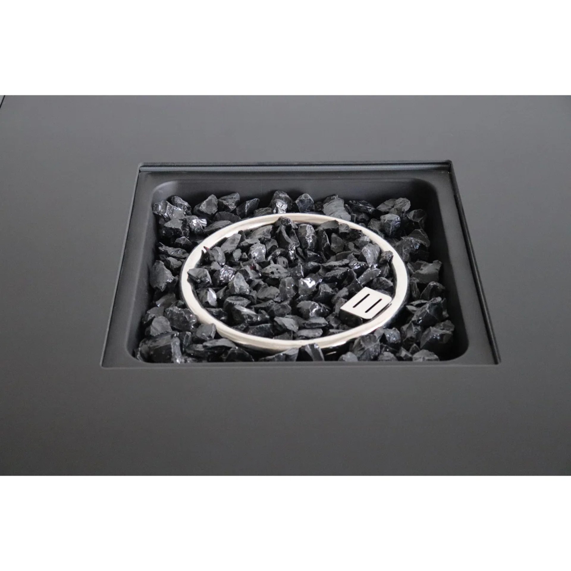 Durable Construction Outdoor Fire Pit Table With Lid - Gray - Image 4