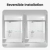 56" -60" W*70" H Semi-Frameless Double Sliding Shower Door, Bypass Shower Door, 1 / 4" (6Mm) Thick SGCC Tempered Glass Door - Chrome - Image 9