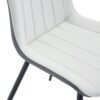 Modern Style Extended Seat Cushion Dining Chair Set, Splicing 4 Pieces - White / Black - Image 16