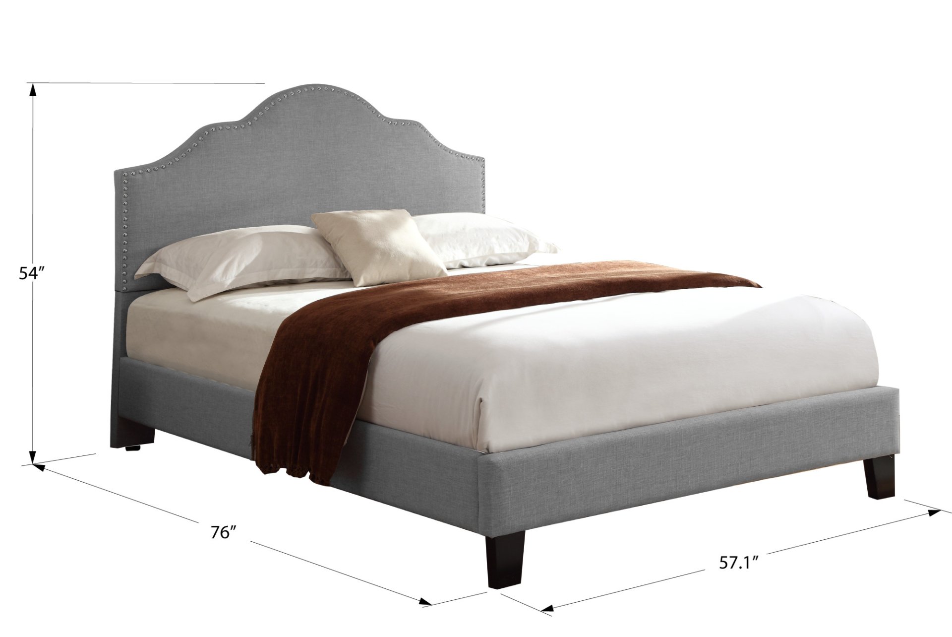 Kopa - Full Upholstered Bed - Gray - Image 3