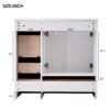 Shaker Free Standing Bathroom Vanity Cabinet With Sink, Soft Close Drawers And Doors - White - Image 10