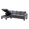 Modern Sectional Sofa Set With L Shape Chaise Lounge, Cup Holder, And Storage - Gray - Image 8