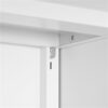 Metal Printer Stand With Storage Mobile Printer Tables For Small Spaces With Door Adjustable Shelf File Cabinet On Wheels For Home Office - White - Image 6