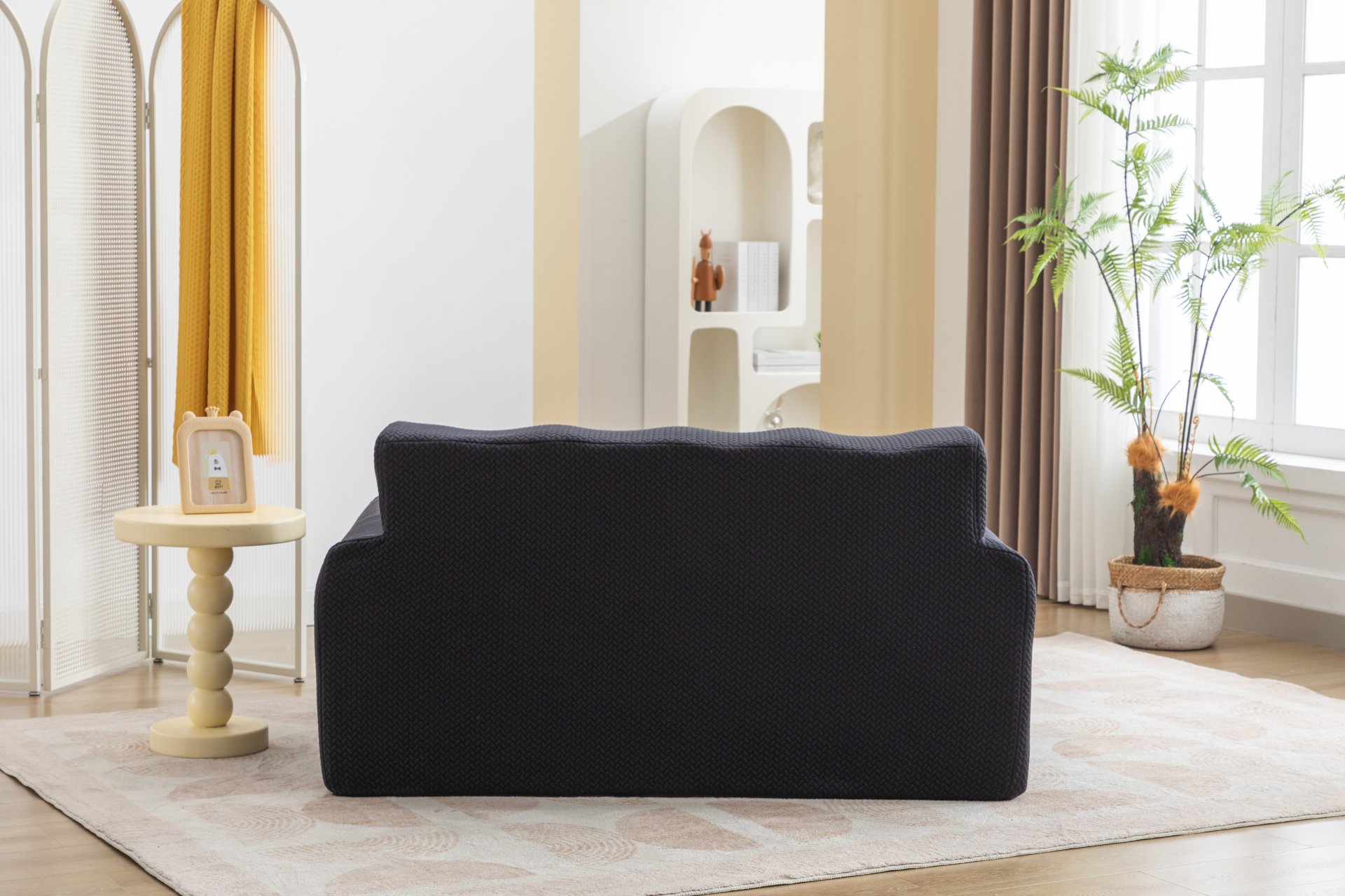 Large Size 1 Seater Sofa, Pure Foam Comfy Sofa Couch, Modern Lounge Sofa For Living Room, Apartment - Dark Gray - Image 6