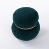 Snowman Stool With Lamb Wool Cushion And Solid Wood Frame - Dark Green - Image 11