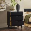 Mid Century Modern 3 Drawer Dresser - Black - Image 3