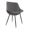 Fabrico - Mid-Century Modern Dining Chair (Set of 2) - Black / Gray - Image 4