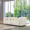 Donna - Japandi Style Boucle Sofa - Cream / Ivory - Image 4