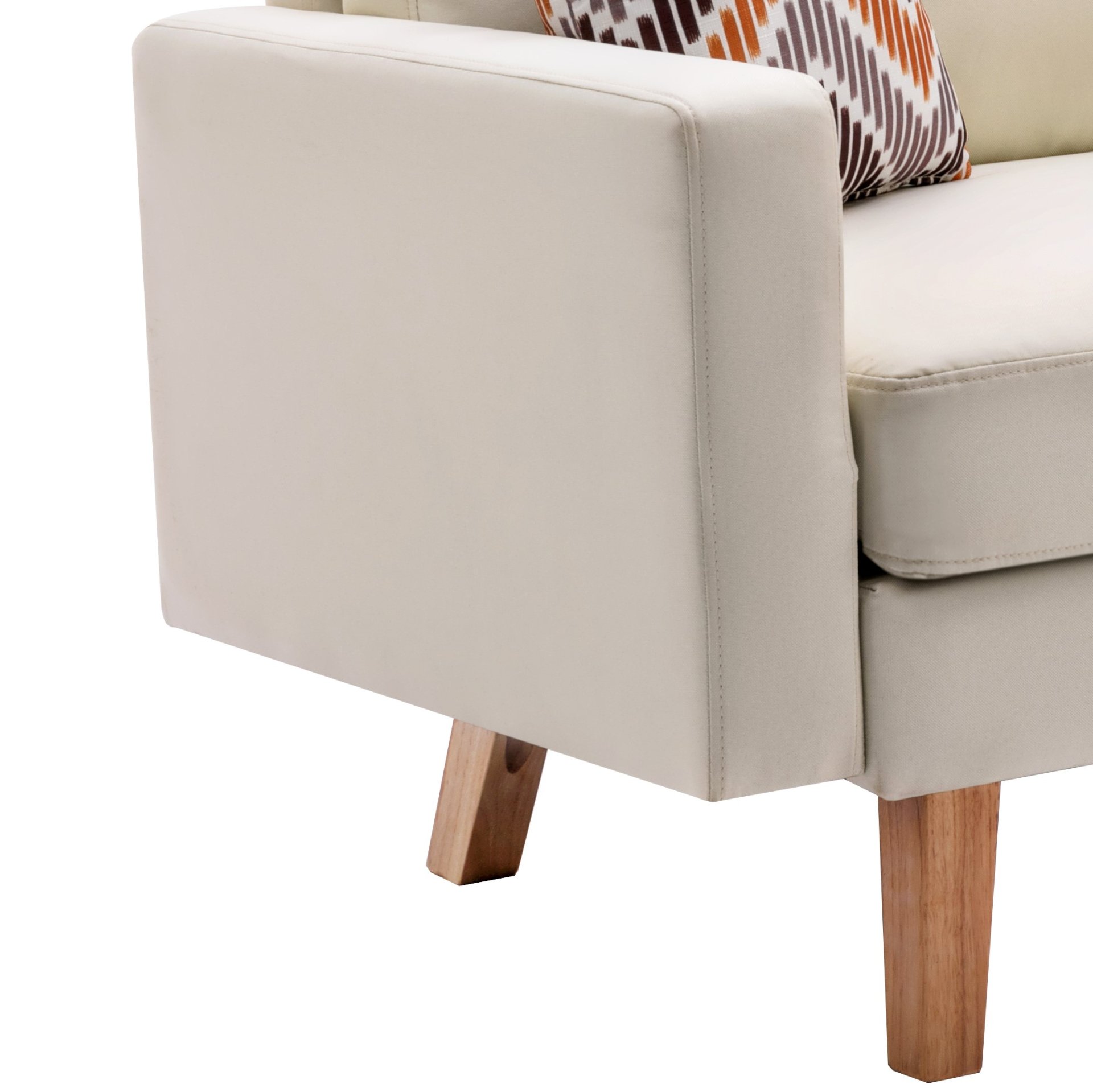 Bahamas - Sofa With 2 Throw Pillows - Beige - Image 4