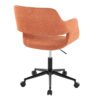 Margarite - Contemporary Task Chair - Black / Orange - Image 3