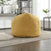 Bedding Bean Bag Sofa Chair High Pressure Foam Bean Bag Chair Adult Material With Padded Foam Padding Compressed Bean Bag With Footrest - Yellow - Image 9