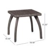 Luminant - Outdoor Side Table With Iron Frame - Brown - Image 3