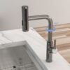 Modern 360° Pull Down Kitchen Faucet With 4 Spray Modes, Stainless Steel - Gunmetal Black - Image 5