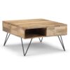 Hunter - Lift Top Square Coffee Table - Natural - Image 7
