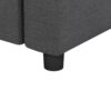 Modern Modular Sectional Oversized 4 Seat Couch Set & 4 Pillows, Minimalist Style Wide Seat Comfy Sofa - Gray - Image 4