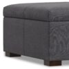 Gabbie - Square Coffee Table Storage Ottoman - Gray - Image 6