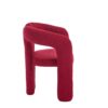 Contemporary Upholstered Accent / Dining Chair (Set of 2) Teddy Velvet Fabric With Sturdy Steel Frame - Red - Image 22