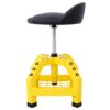 Pneumatic 360 Degree Swivel Stool, Mechanics Rolling Creeper Seat, Heavy Duty Rolling Mechanics Stool, Shop Stool With Casters - Yellow / Black - Image 6