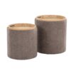 Tray - Contemporary Nesting Ottoman Set - Brown / Natural - Image 3