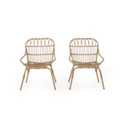 Monsoon Outdoor Accent Chair With Open Weave Design - Light Brown