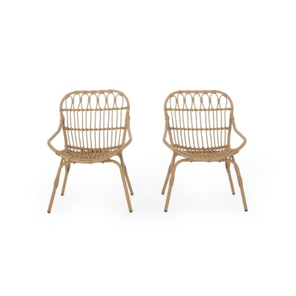 Monsoon Outdoor Accent Chair With Open Weave Design - Light Brown