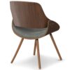Malden - Bentwood Dining Chair With Wood Back - Distressed Gray - Image 2