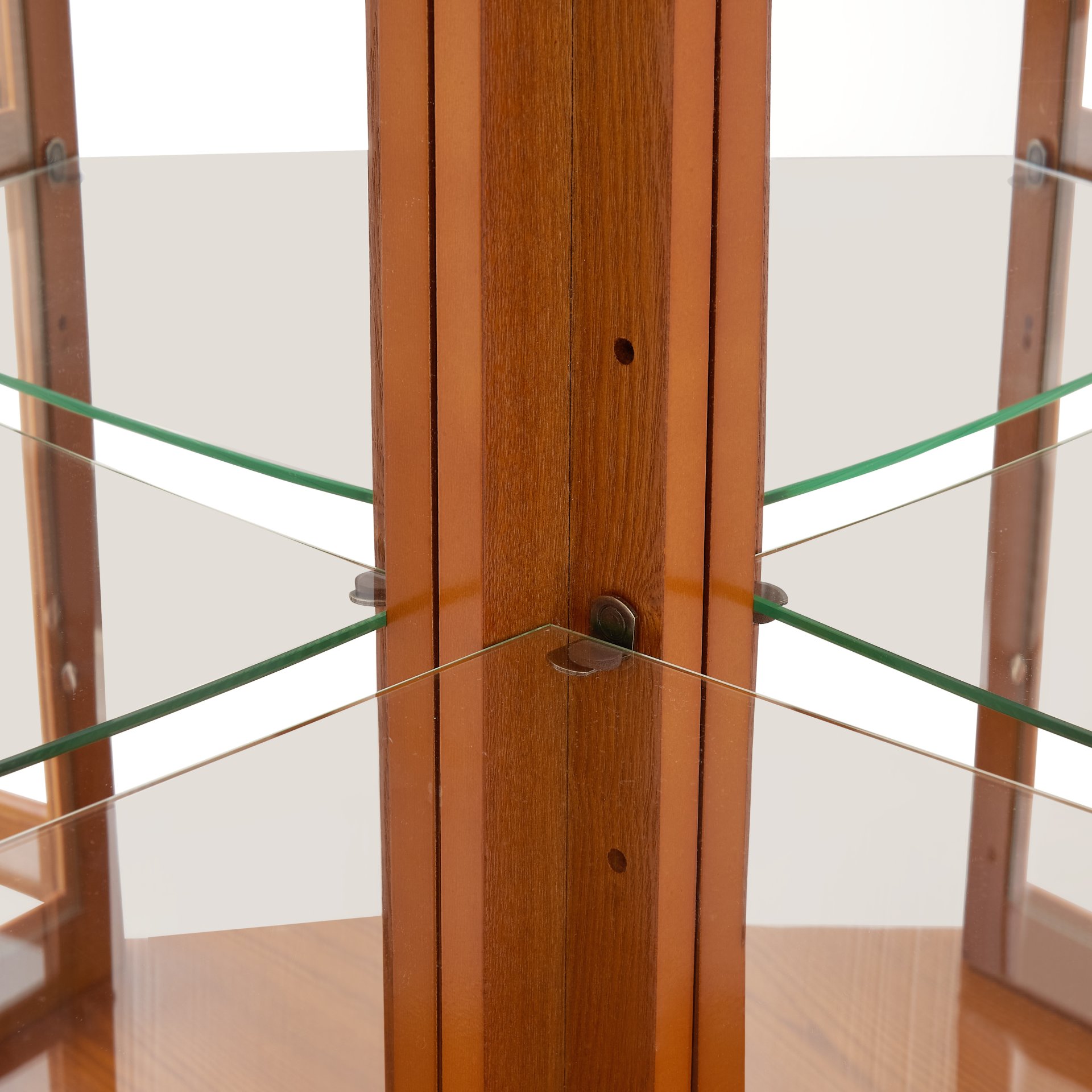 Corner Curio Cabinet With 5 Shelves And Lighting System (E26 Light Bulb Not Included) - Oak - Image 9