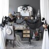 Pumpkin Decor, For Holiday Halloween Decoration - Black / White - Image 13
