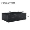 Luxurious Marble Texture Coffee Table Elegant Design Versatile Living Room Accent - Black - Image 3