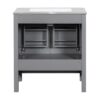 Bathroom Vanity With Single Sink, Combo Cabinet Undermount Sink, Bathroom Storage Cabinet With Two Doors And A Drawer, Soft Closing, Multifunctional Storage, Solid Wood Frame - Gray - Image 22