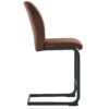 Modern Chairs With Suede Cushions And Black Metal Legs For Dining Room Or Office (Set of 2) - Brown - Image 7